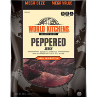 World Kitchens Jerky, Peppered, 10 Ounce