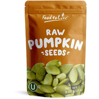 Food To Live - Raw Pepitas, 8 Ounces Non-Gmo Verified, Pumpkin Seed Kernels, Unsalted, No Shell, Vegan, Kosher, Keto, Bulk. Wholesome Snack. High In Protein, Essential Fatty Acids.