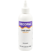 Decopac Cake Drip, Orange Color, Vanilla Flavor, Matte Like Chocolate, 6.35 Oz, 1 Count (Pack Of 1)