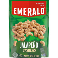Emerald Nuts, Jalapeno Cashews, 5 Oz, Resealable Bag (Pack Of 3)