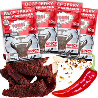 Tong Jerky Spicy Sriracha Classic Beef Jerky Snacks 2.25 Oz (Pack Of 4) - Sugar-Free Jerky, Gluten-Free Beef Jerky, High Protein - People Choice Beef Jerky - Made With All-Natural Beef By Tong Jerky