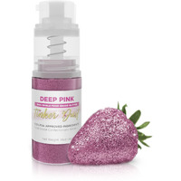 Tinker Dust - Deep Pink (4G 1X Mini Pump) Edible Glitter For Desserts, Beverages, Cupcakes, Cake Pops And Cookies By Bakell
