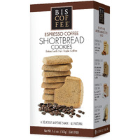 Biscottea Espresso Coffee Shortbread Cookie (8 Cookies)