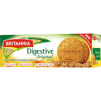 Britannia Digestive Original Biscuits 14.11Oz (400G) - Whole Wheat Flavor Cookies - Breakfast & Tea Time Healthy Snacks (Pack Of 1)