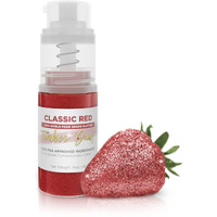 Tinker Dust - Classic Red (4G 1X Mini Pump) | Edible Glitter For Cakes, Cupcakes, Cake Pops, Drinks, Desserts By Bakell