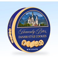 Heavenly Bites Danish Style Butter Cookies In Metal Tin 32 Oz
