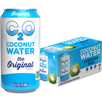 C2O - Coconut Water, The Original Flavor (24 Pack, 3 Boxes Of 8) - Made With Fresh Coconut Water, 100% Fruit Juice - Plant Based, Non Gmo Canned Water - Hydration & Electrolytes - 24 Cans, 10.5 Fl Oz