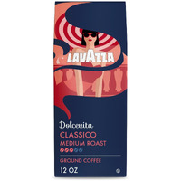Lavazza Dolcevita Classico Ground Coffee 12Oz Bag, Medium Roast, Rich And Full-Bodied, Intensity 3/5, Arabica And Robusta, Ideal For Drip Brewers (Pack Of 1) - Package May Vary