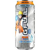 G Fuel Soda Ice Candy Flavored Energy Drink - Inspired By Naruto Shippuden, 16 Oz Can, 12-Pack Case
