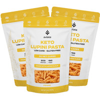 Aviate Keto Pasta Penne - Low Carb (3G Net) Lupini Penne Pasta - High Protein (20G) - Gluten-Free - Made With Lupin Flour [Plant Based Vegan] Keto-Friendly Low Carb - Penne (8Oz) (Pack Of 3)