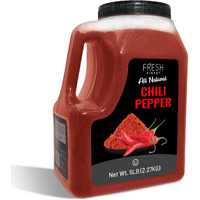 Fresh Finest Bulk Spices Commercial And Home Cooking 5 Lb Chili Powder - Red Pepper Seasoning, Freshly Packed At The Source Non-Gmo, Ground Red Chili Best For Stews, Meat Rubs, Salsa, And More - 5 Lb