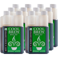 Coolbrew Decaf 6 Pack - 16 Drinks Per Bottle - Fresh Cold Brew Liquid Concentrate - For Iced Or Hot Coffee, Unsweetened, No Preservatives