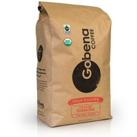 5Lb Fair Trade Organic Certified Sumatra Ground Coffee Dark Roast, 100% Arabica Specialty Coffee, 80 Ounces, 5 Pounds, Bulk Coffee