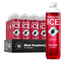 Sparkling Ice, Black Raspberry Sparkling Water, Zero Sugar Flavored Water, With Vitamins And Antioxidants, Low Calorie Beverage, 17 Fl Oz Bottles (Pack Of 12)