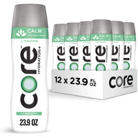 Core Hydration+ Calm, Cucumber Essence Nutrient Enhanced Water With L-Theanine, 23.9 Fl Oz Bottle (Pack Of 12)