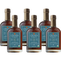Crown Maple Madagascar Vanilla Infused Organic Maple Syrup, 12.7 Fl Oz, 6-Pack, Real Vanilla Bean, Pancakes, Baking, Cocktails & Brunch