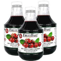 Red Tart Cherry Juice Concentrate By Fruitfast - (32 Fl Oz - Pack Of 6) Unsweetened, 68 Brix Pure Concentrated Cherry Juice - 100% Dark Cherry Extract - No Additives Or Fillers!