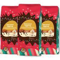 Crazy Cups Flavored Ground Eggnog Coffee, Caramel Eggnog Coffee In 10 Oz Bag, For Brewing Flavored Hot Or Iced Coffee, 3 Pack