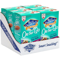Blue Diamond Almonds, Oven Roasted With Sea Salt, 100 Calorie On-The-Go Bags 7 Count Of 0.6Oz (Pack Of 6)