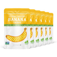 Nature's Turn Freeze-Dried Fruit Snacks, Banana Crisps, Pack Of 6 (0.53 Oz Each)