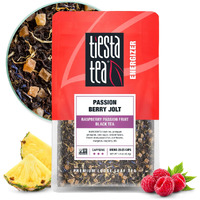 Tiesta Tea - Passion Berry Jolt Raspberry Passion Fruit Black Tea Premium Loose Leaf Tea Blends Caffeinated Black Tea Make Hot Or Iced Tea & Brews Up To 25 Cups - 1.5 Ounce Resealable Pouch