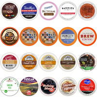 Perfect Samplers Coffee/Tea/Cider/Cappuccino And Hot Chocolate Single Serve Cups For Keurig K Cup Brewers, Premium Mix, 20 Count