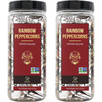 Soeos Rainbow Peppercorns, 16Oz (Pack Of 2), Non-Gmo, Kosher, Packed To Keep Peppers Fresh, Peppercorn For Grinder Refill, Whole Peppercorns