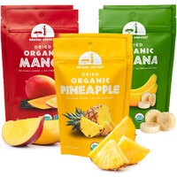 Mavuno Harvest Organic Dried Fruit Variety Pack | Dried Mango, Pineapple, And Banana | Healthy, Vegan, No Sugar Added, Non Gmo Snacks For Kids & Adults | 2 Ounce, Pack Of 6