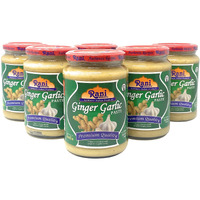 Rani Ginger Garlic Cooking Paste 26.5Oz (750G) Glass Jar, Pack Of 5+1 Free ~ Vegan | Gluten Free | Non-Gmo | No Colors | Indian Origin