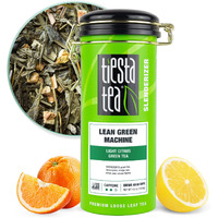 Tiesta Tea - Lean Green Machine, Light Citrus Green Tea, Premuim Loose Leaf Tea Blend, Medium Caffeinated Green Tea, 50 Cups - 4 Ounce Refillable Tin