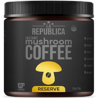 La Republica Founders Reserve Mushroom Coffee (Super-Premium Coffee With 50% More Shrooms, Best Tasting Instant On The Planet Small Batch Full Fruiting Bodies Extract (35 Servings)