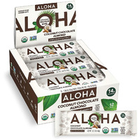 Aloha Organic Plant Based Protein Bars, Coconut Chocolate Almond, 1.98-Ounce Bars (Pack Of 12)