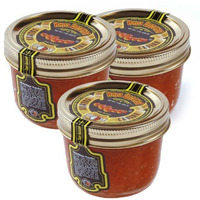 Tsar's Salmon (Red) Caviar 200 G (7 Oz.). Pack Of Three Jars