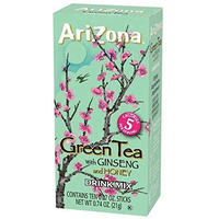 Arizona Zero Sugar Green Tea With Ginseng & Honey Powdered Drink Mix Sticks, 10 Ct. Box