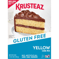 Krusteaz Gluten Free Yellow Cake Mix, No Artificial Flavors, Colors, Or Preservatives, 18 Oz Boxes (Pack Of 8)