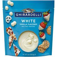 Ghirardelli White Vanilla Flavored Melting Wafers, 10 Oz Bag (6 Bags)