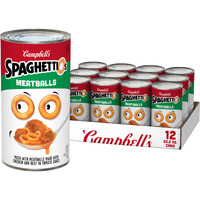 Spaghettios Canned Pasta With Meatballs, 22.2 Oz Can (Pack Of 12)