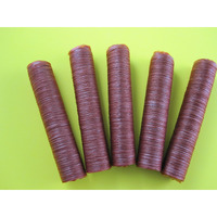 17 Mm Slim Snack Stick Casings For Homemade Snack Slim Jim Sausage. Just Add Beef, Venison, Pork Etc. Enough Casings For 23 Lbs Of Meat. 5 Strands Per Pack. Beef Collagen Product. Usa