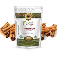 Organic Way True Ceylon Cinnamon Sticks (Cinnamomum Verum) - Adds Flavour | Organic & Kosher Certified | Raw, Vegan, Non Gmo & Gluten Free | Usda Certified | Origin - Sri Lanka (1Lbs / 16Oz)