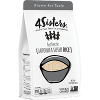 4Sisters - Authentic Short Grain Japonica Sushi Rice - Sustainably Grown - Women Owned - Farm To Table - 2Lb