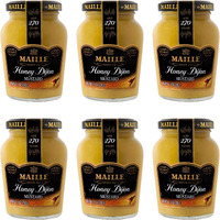 Maille Mustard Honey Dijon For Vinaigrettes, Glazed Vegetables, And Chicken Recipes Gourmet Dijon Mustard Imported From France, Made With Real Honey, 8.11 Ounce (Pack Of 6)