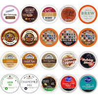 Perfect Samplers Tea Pods, Cider, Hot Chocolate, Cappuccino & Coffee Pods Variety Pack, Single Serve Coffee & K Pod Variety Pack For Keurig K Cups Brewers, Coffee Gift Set, 20 Count