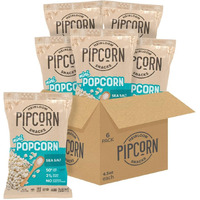 Heirloom Sea Salt Mini Popcorn By Pipcorn - 4.5Oz 6Pk - Healthy Snacks, Gluten Free Snacks, Heirloom Corn, Salty Snacks
