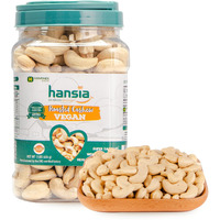 Hansia Roasted Cashew Vegan, Dry Roasted Unsalted Superfood, Fresh, Healthy, Low Sodium Snacks, Rich Of Protein & Natural Fiber, Protein, Vitamin And Iron (Roasted Cashew, 1 Pound (Pack Of 1))