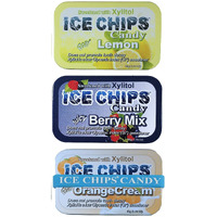 Ice Chips Xylitol Candy 6 Tins (Fruity Pack); Low Carb, Gluten Free - Includes Ice Chips Band As Shown