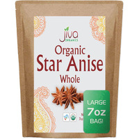 Jiva Organic Whole Star Anise 7 Oz Jumbo Bag - Non-Gmo, Non Irradiated, Pure Spice From India, Staranise