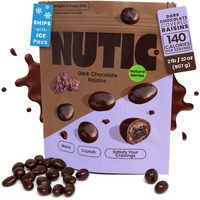 Nutic Gourmet Chocolate Covered Raisins - Dark Chocolate, Bulk Bag Of Candy Snacks, Perfect For Movies, Bites Of Raisins & Chocolate Candies - 2 Lb