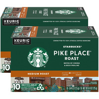 Starbucks Pike Place Roast Medium Keurig K-Cups - 0.44 Oz - 10 Ct - 2 Pk