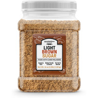 Unpretentious Light Brown Sugar, 3.5 Pound, Made With Cane Molasses, Perfect For Desserts, Meat & Fruit (Plastic Jar)