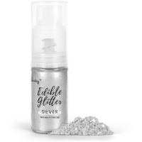 Shimmer Silver Edible Glitter Spray, 5G Edible Glitter For Cocktails, Cobakey Luster Dust Edible For Cake Decorating, Drinks, Baking, Chocolate, Strawberrie